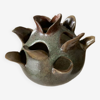 Vase « Artichaut » en grès Vallauris