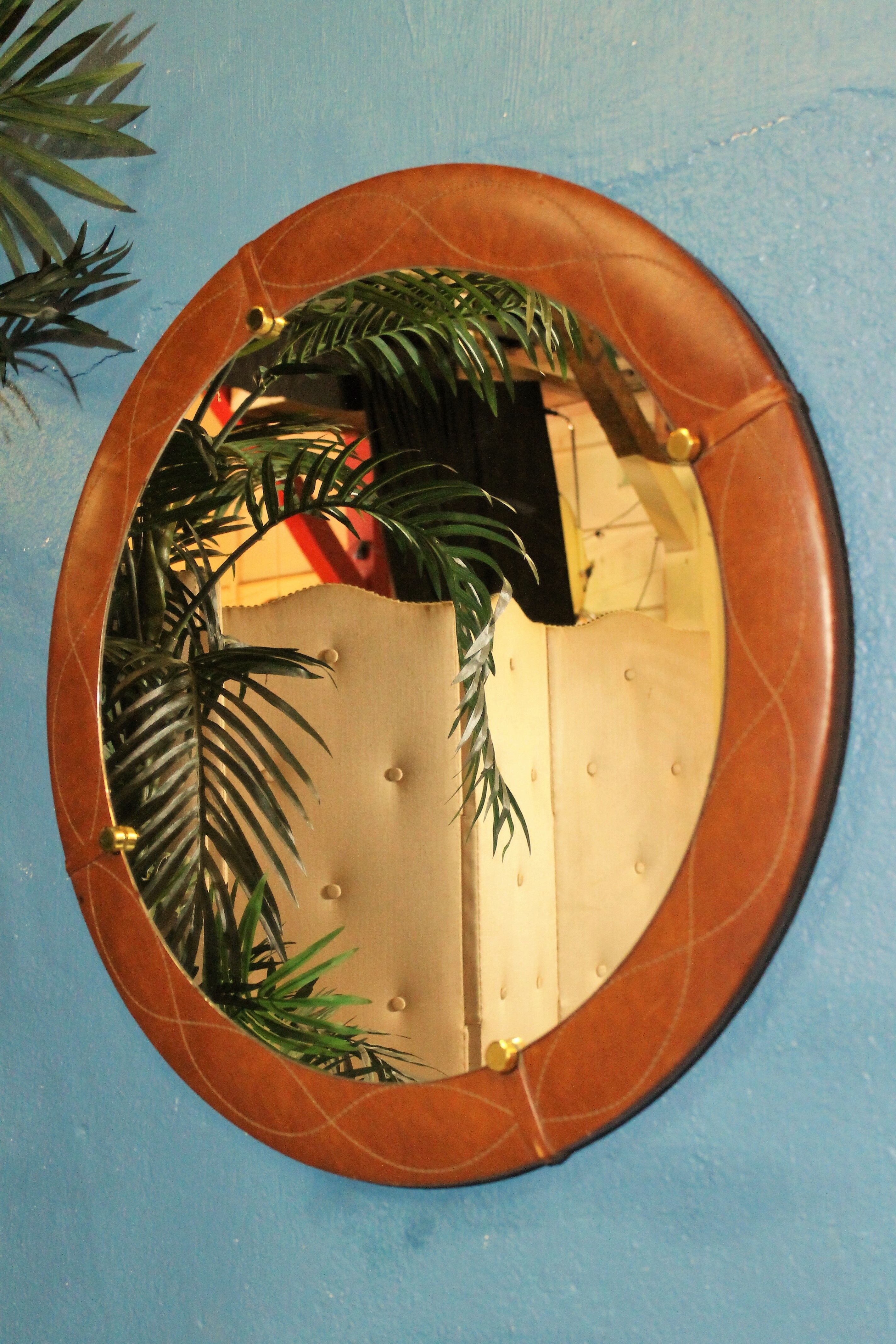 Pair of wall mirrors Italy 1960s 69cm