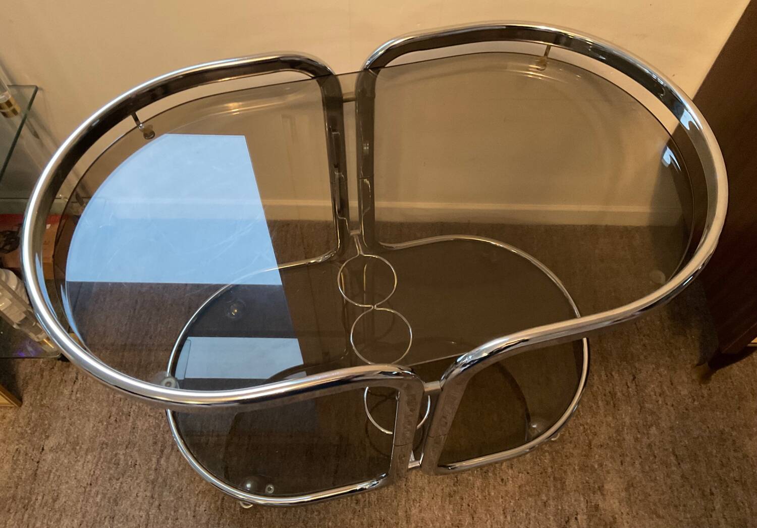 70s bar trolley on wheels