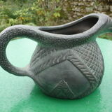 Zoomorphic painted plaster or stoneware pitcher