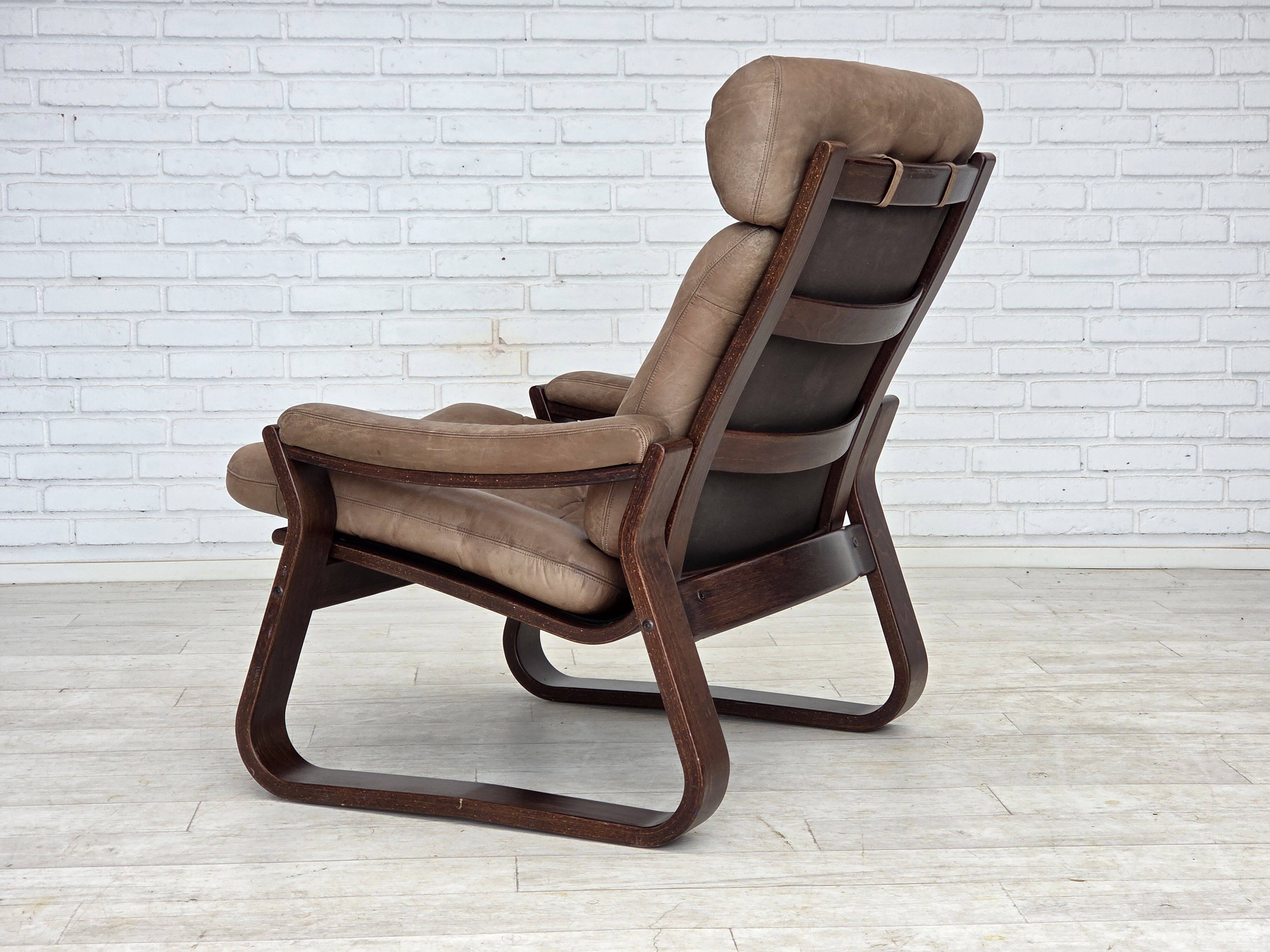 1970s, Danish design by Georg Thams, lounge chair, furniture leather.