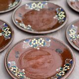 Set of old enamelled terracotta plates