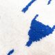 Beni Ouarain Berber rug with Majorelle blue patterns, 1.45x1.04m
