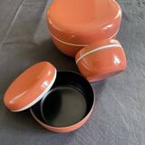 Pull-out boxes in bakelite lacquered 70s