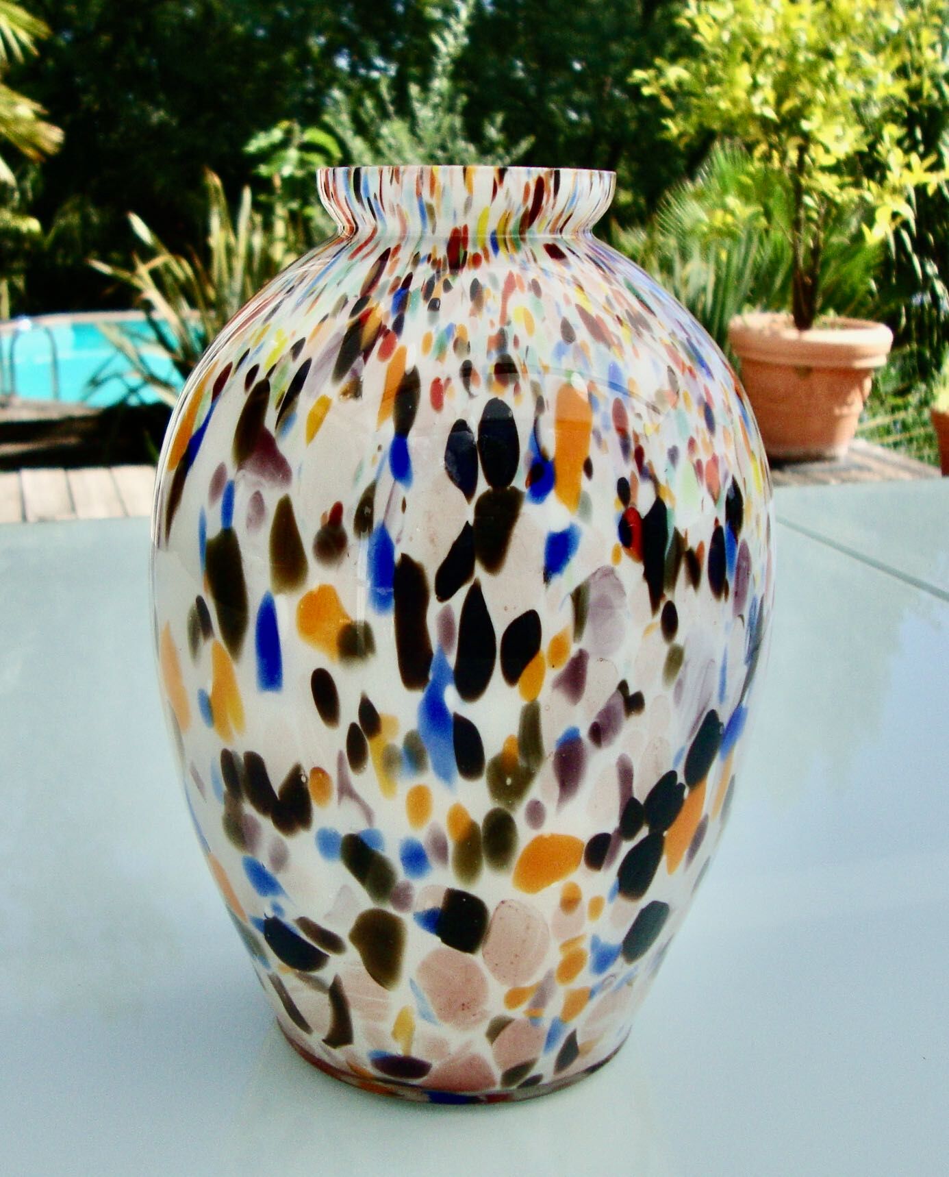 Clichy vase in blown glass