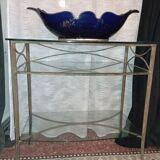 Console en fer forgé et verre