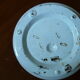 Vintage pyramid ceiling lamp in white opaline industrial style
