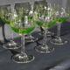 6 uranium glasses, Belgian art deco 1930