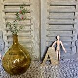 Golden brass sign vintage letter