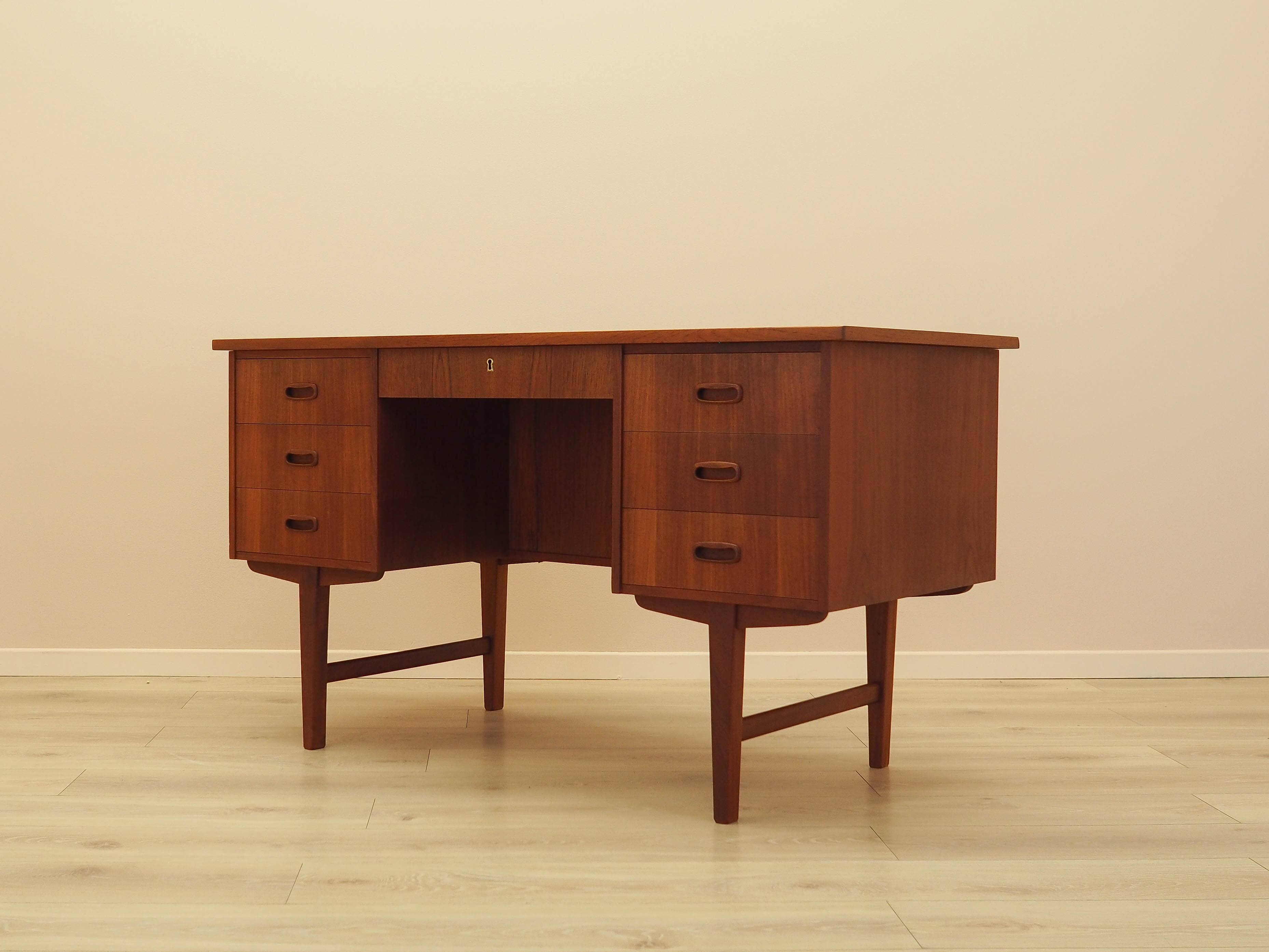 Teak desk, Danish design, 1970s, made in Denmark