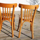 2 Baumann chairs No. 31 light beech