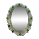 Venetian Murano Glass Oval Floral Wall Mirror – Hand-Carved Italian Art