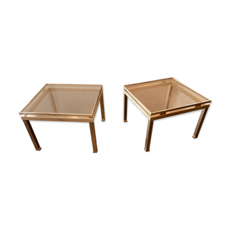 Pair of tables Guy Lefevre Maison Jansen circa 1970