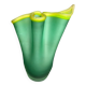 Vase mouchoir en verre dépoli