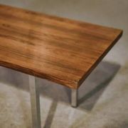 Table basse design en palissandre et céramique 1960’s