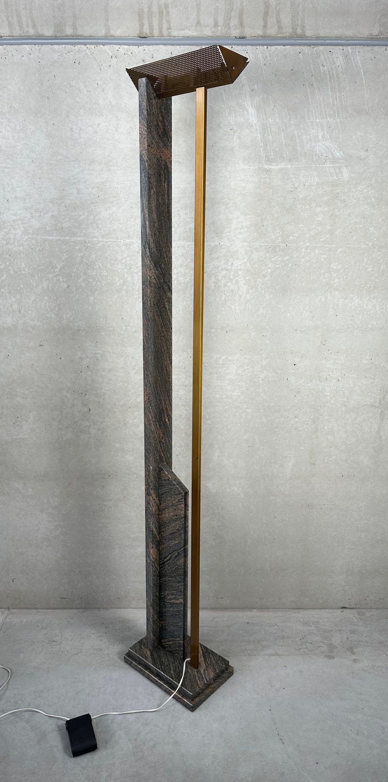 Vintage granite floor lamp