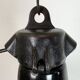 Industrial Black Enamel Factory Lamp with Cast Iron Top, 1950s