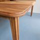 Table en bois aerogommée et restaurée