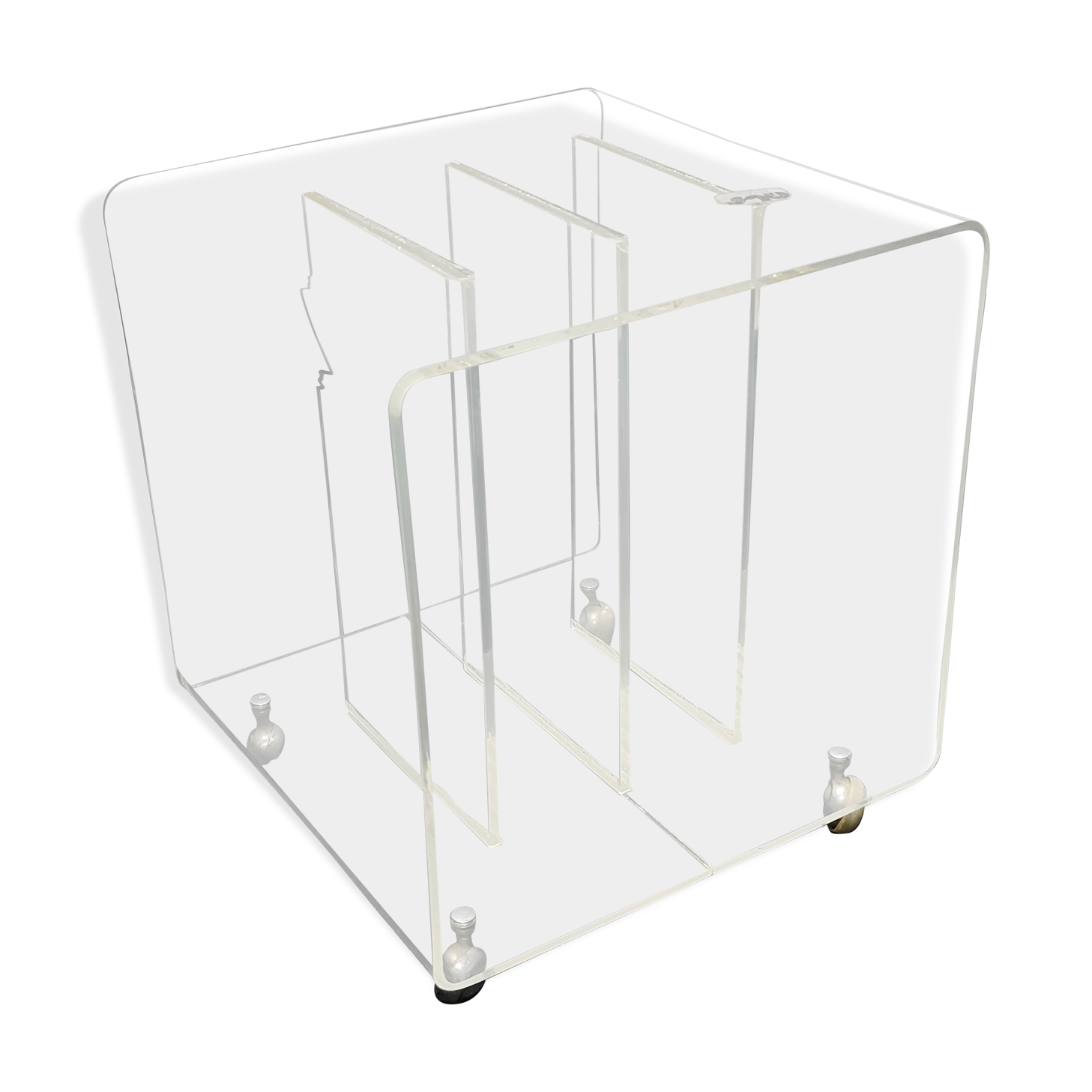 Vintage Plexiglass phono ,record trolley or side table