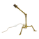 Articulated tripod lamp base in brass, Arts & Crafts style, in the manner of.