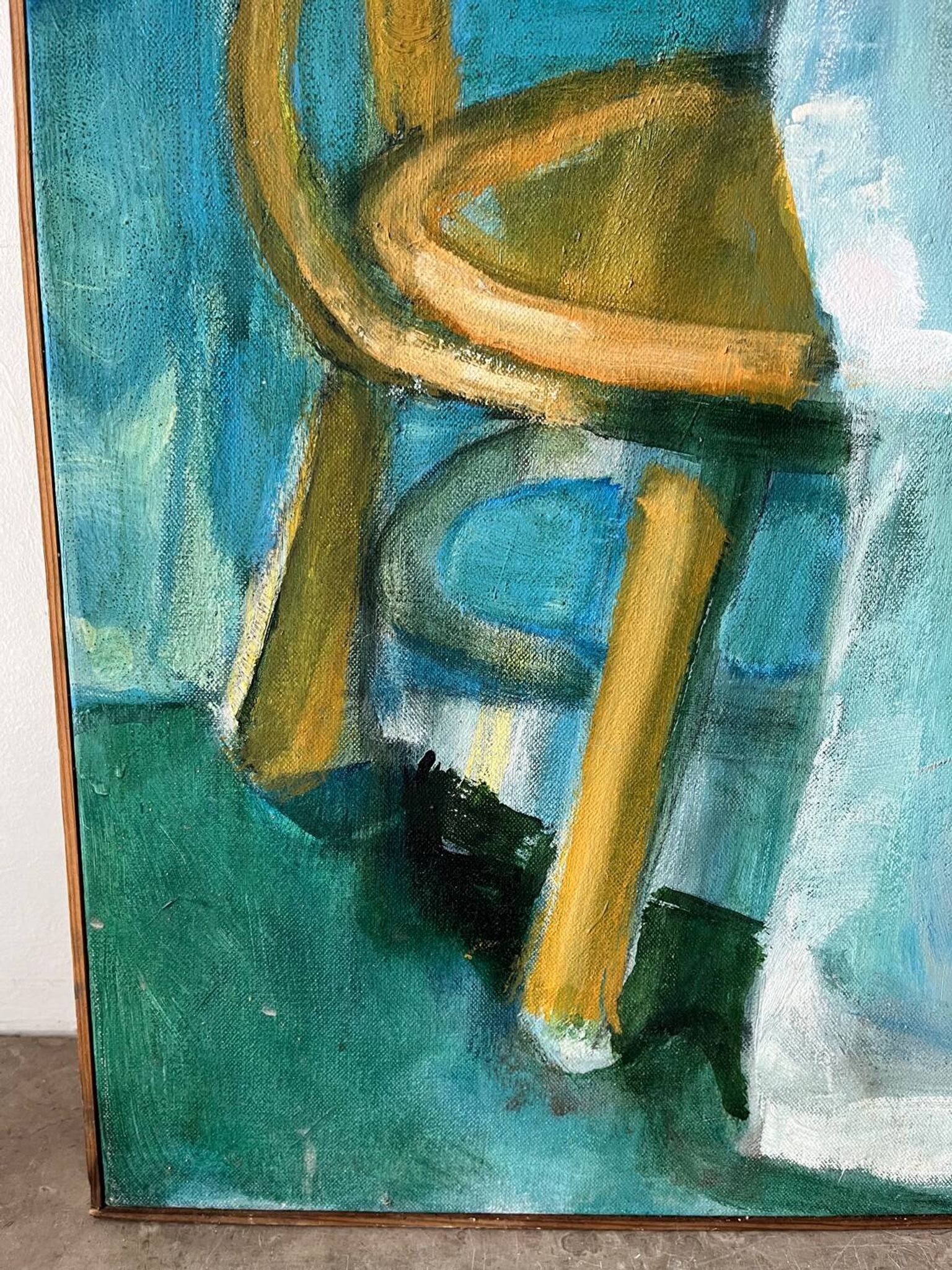 Still life on a chair, signed Miguel Anibal 98