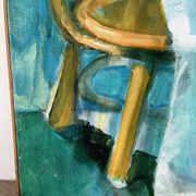 Still life on a chair, signed Miguel Anibal 98