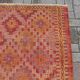 Turkish kilim area rug, vintage kilim rugs runner