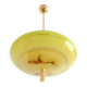 Suspension vasque opaline jaune art déco vintage