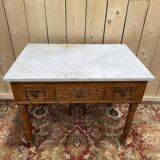 Table de toilette en bambou et marbre 1900