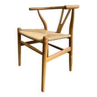 Chaise rétro en rotin avec cordon