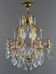 Crystal chandelier and gilded brass, Louis XV style, 19th century.