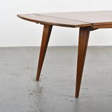 Mahogany extending table by A. Sornay, France 1950