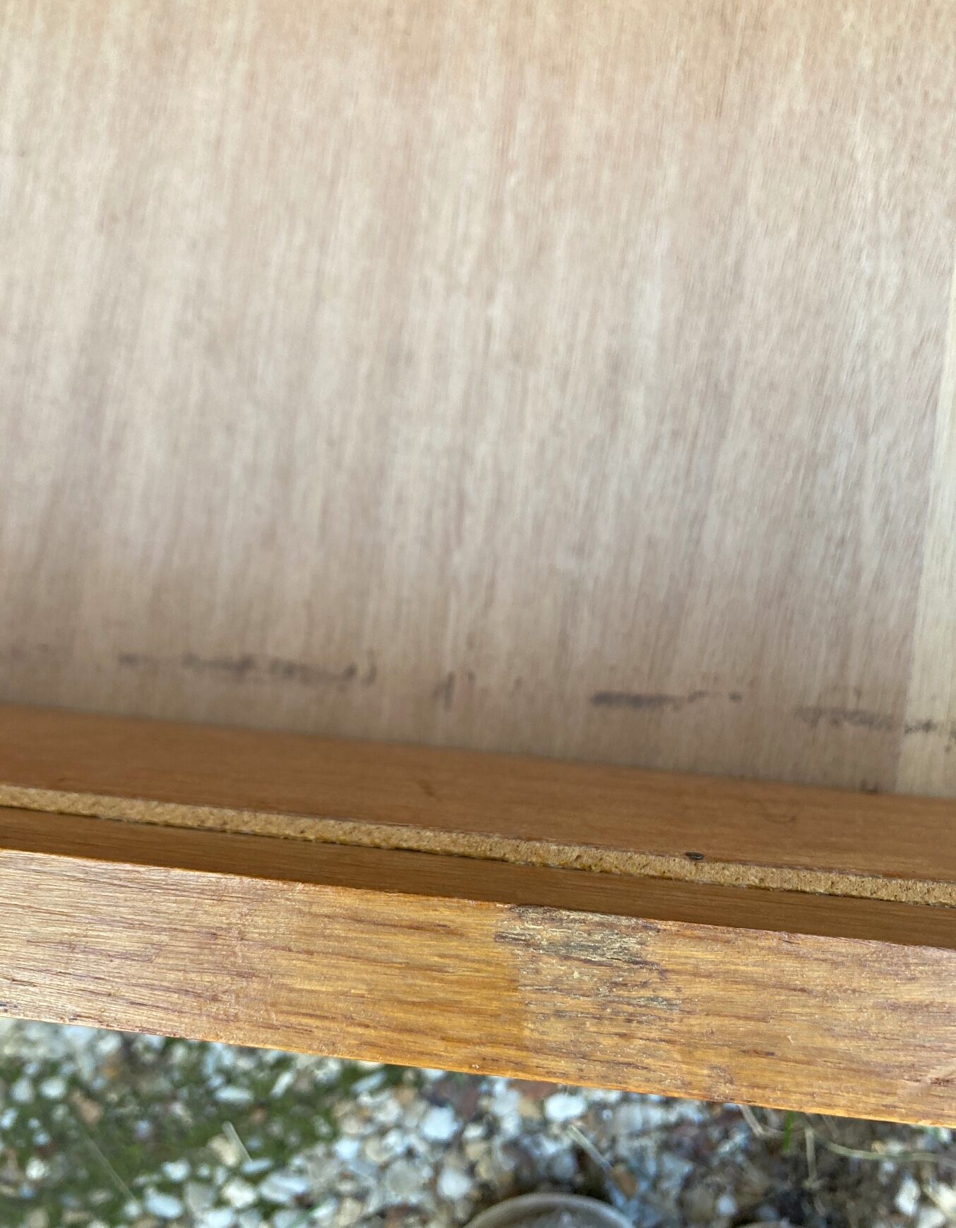 Rattan chest of drawers and vintage wood