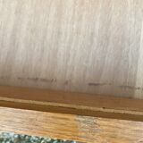 Rattan chest of drawers and vintage wood