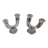 Crystal candle holders