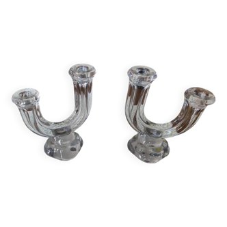 Crystal candle holders