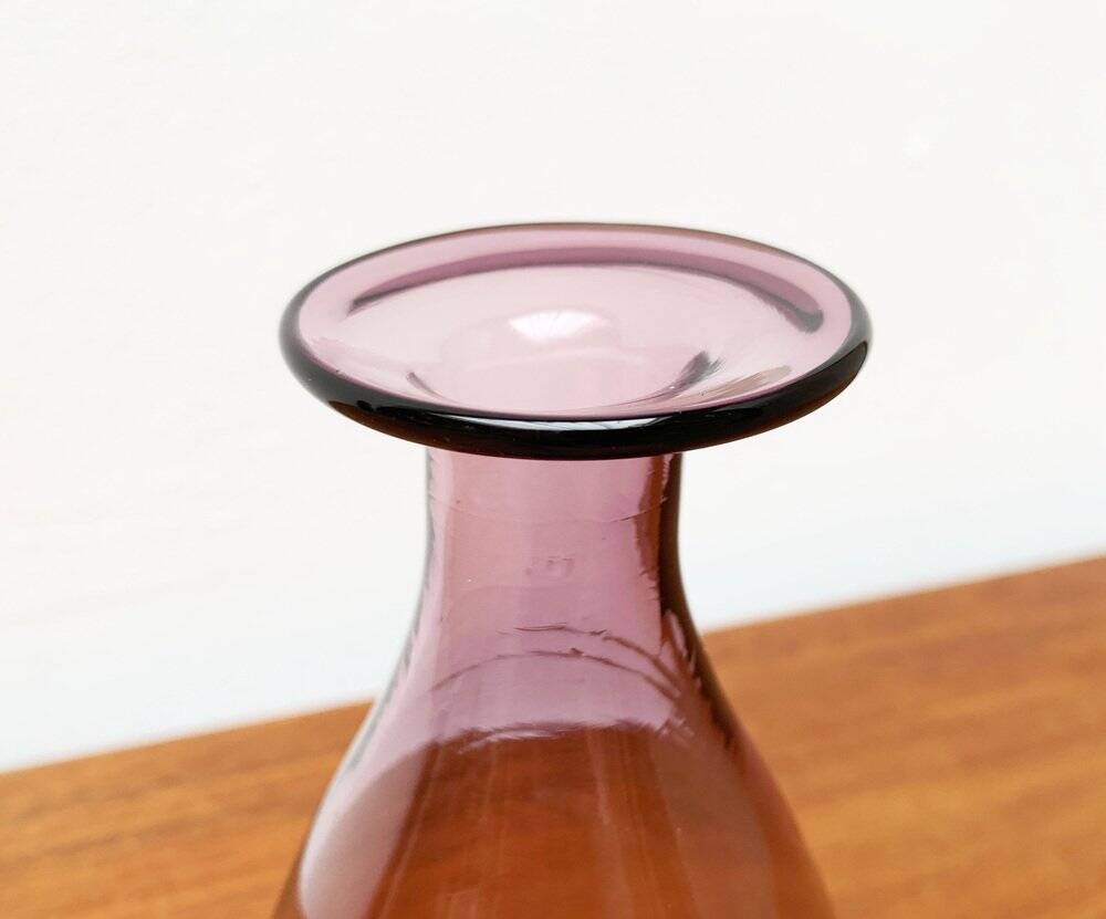 Mid-century Danish glass bottle vase, 1960s.