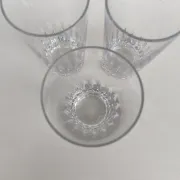 3 large long drink glasses in Baccarat crystal, Piccadilly model.