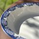 Round hollow dish, ironstone Sarreguemines Capri 30 cm, blue decoration.