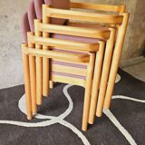 Set of 4 bentwood armchairs from the 1980s