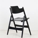 Black Mid Century “SE18” folding chair by Egon Eiermann for Wilde + Spieth