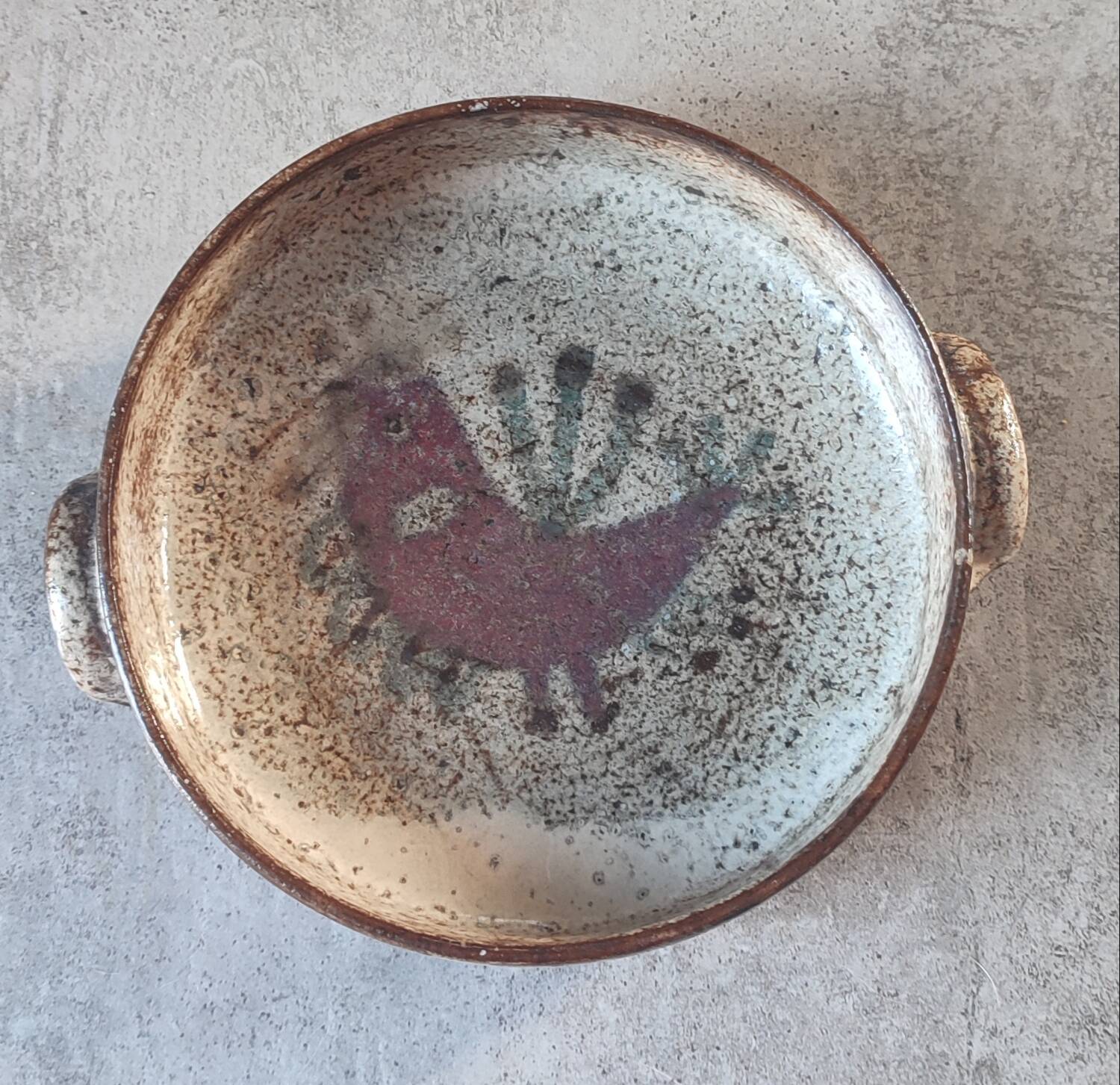 Ceramic bowl Gustave Reynaud workshop Le Mûrier Vallauris
