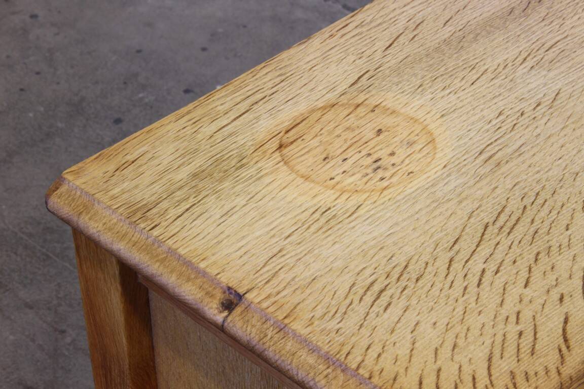 Vintage Danish 1960s oak nightstand / bedside table style of Henning Kjærnulf