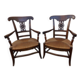 Pair of Provençal armchairs