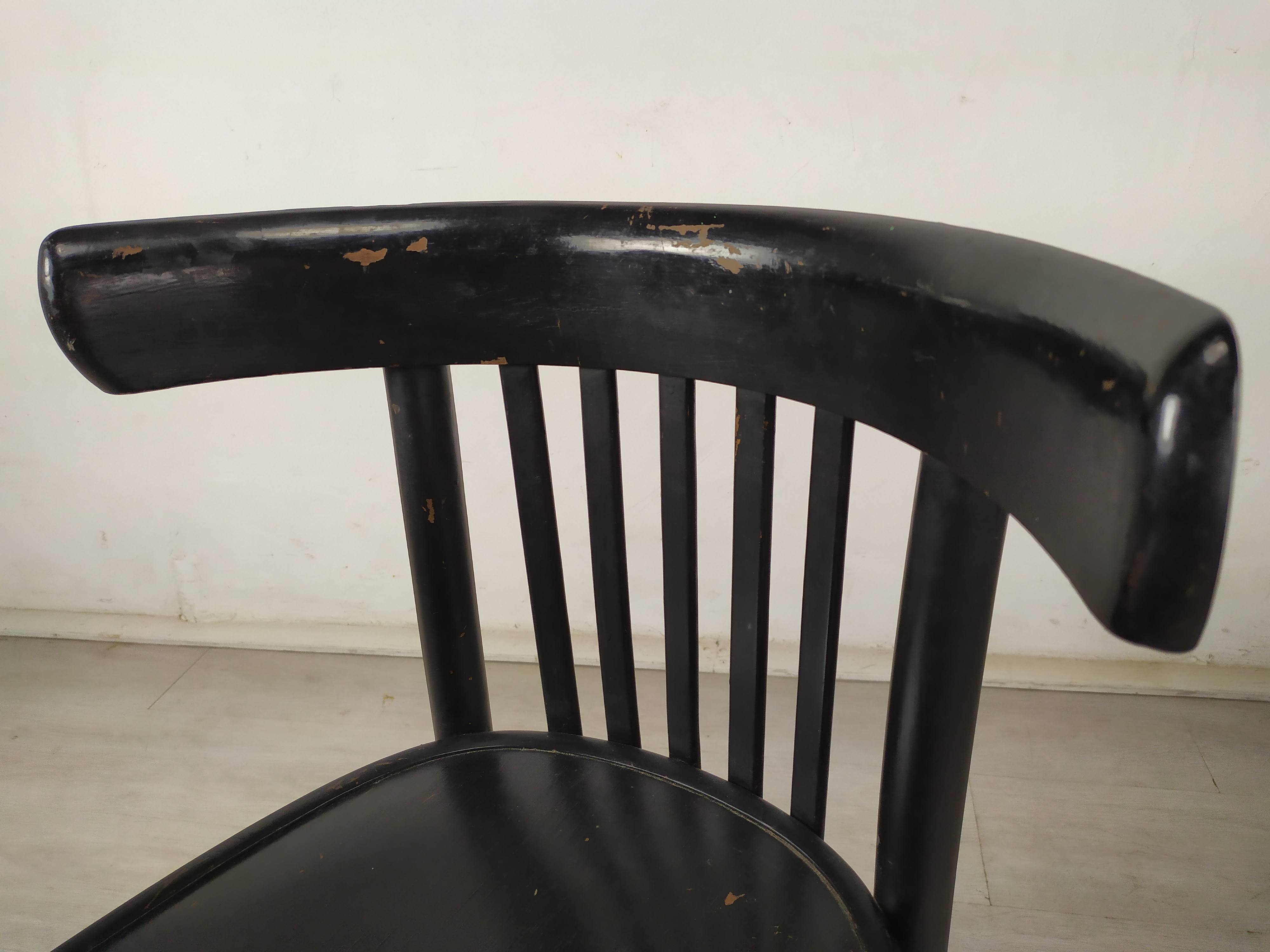 Pair of black bistro chairs