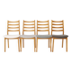 Set of 4 Vintage Beech Dining Chairs, Mid Century Modern, German 1960s