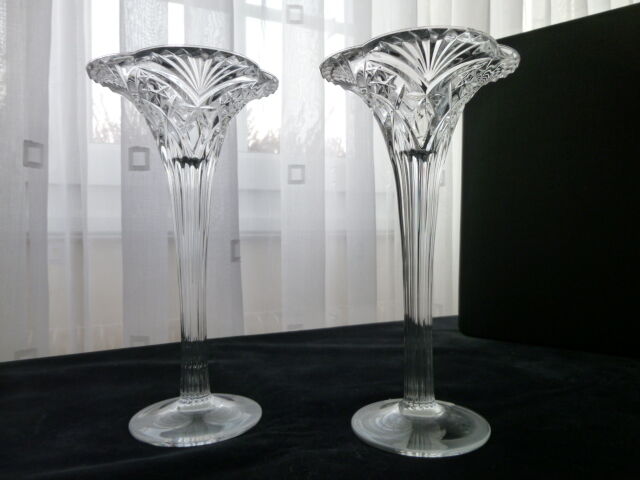 Pair of arques crystal candlesticks Vincennes model