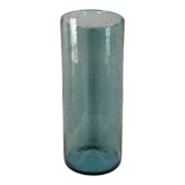 Vase in blown glass bubbled blue gray from the 60s