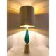 Green-sea brushed gold brass murano glass table lamp
