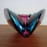 Large Sommerso Murano Glass Ashtray by Flavio Poli, Italy, 1960s